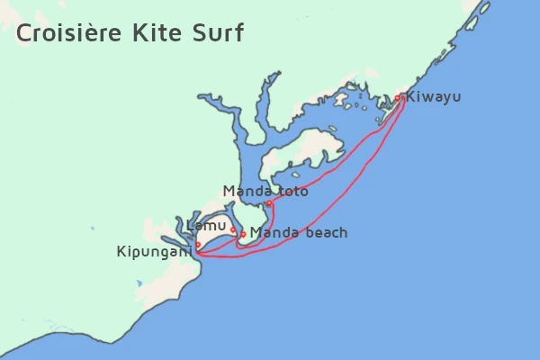 itinerary of kite surf