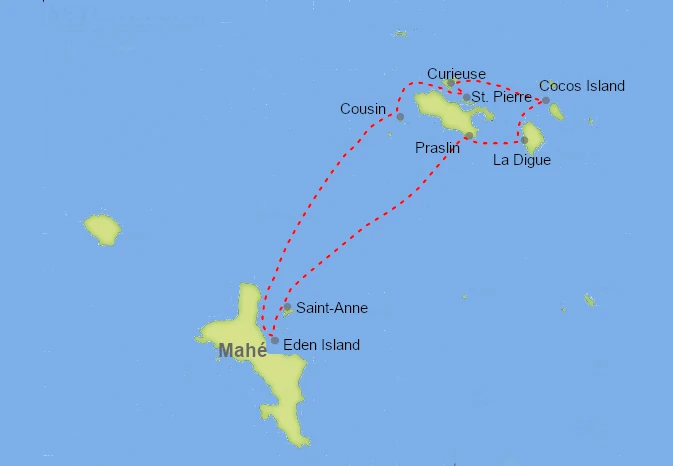itinery coisière Seychelles